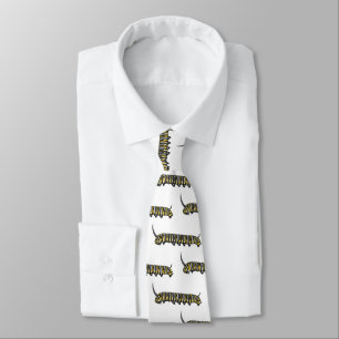 Monarch caterpillar cartoon illustration tie