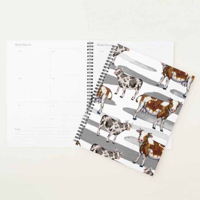 Monarch Cow Black  Fur  Planner (Display)