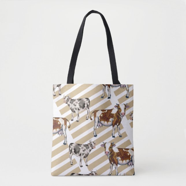 Monarch Cow Black  Fur  Tote Bag (Front)