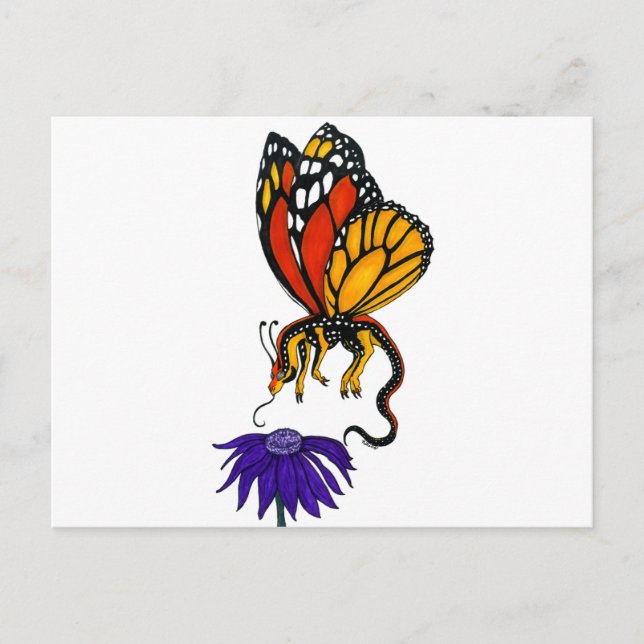 Monarch Dragon Fairy Postcard (Front)