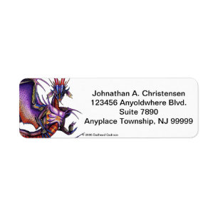 Monarch Dragon Return Address Label
