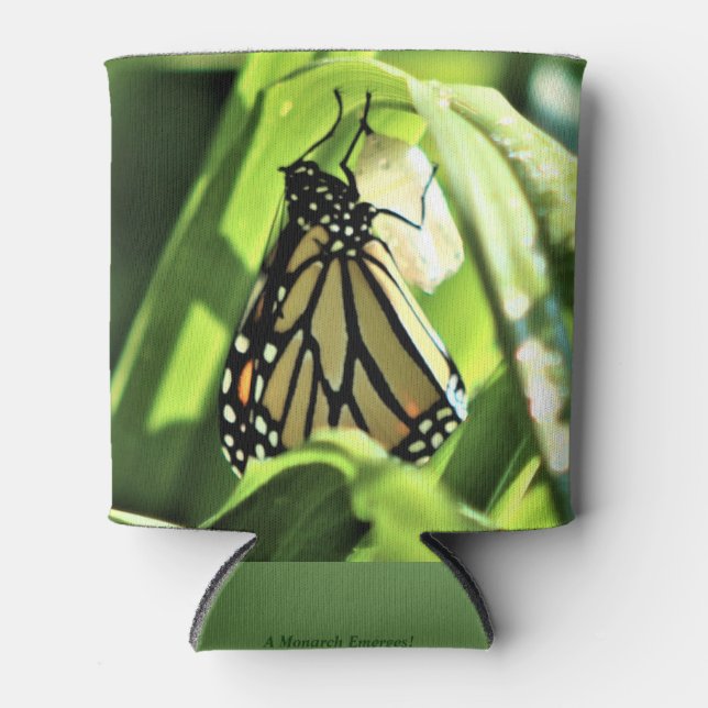 Monarch Emerges in the Gardens Can Cooler (Front)