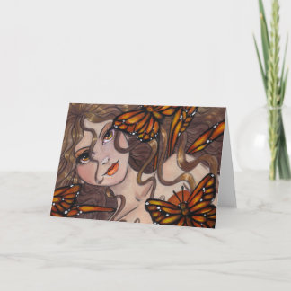 "Monarch Fairy" blank fantasy greeting card