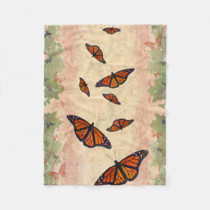 Monarch Garden Fleece Blanket