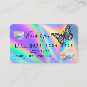 Monarch Holograph Thank You Modern Credit Card