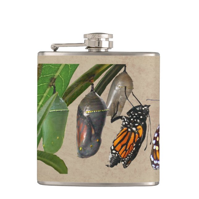 MONARCH LIFE CYCLE HIP FLASK (Front)