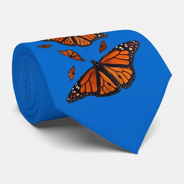 Monarch Medley Tie (Blue) (Rolled)