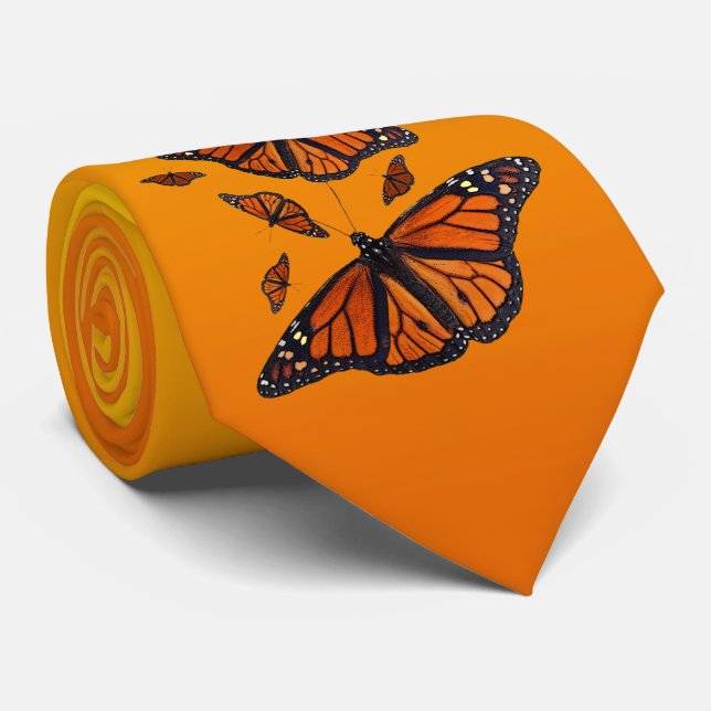 Monarch Medley Tie (Light/Dark Orange) (Rolled)