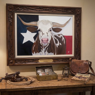 Monarch of the Rangeland Painting by Alfred Fox Canvas Print