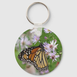Monarch on Aster Keychain