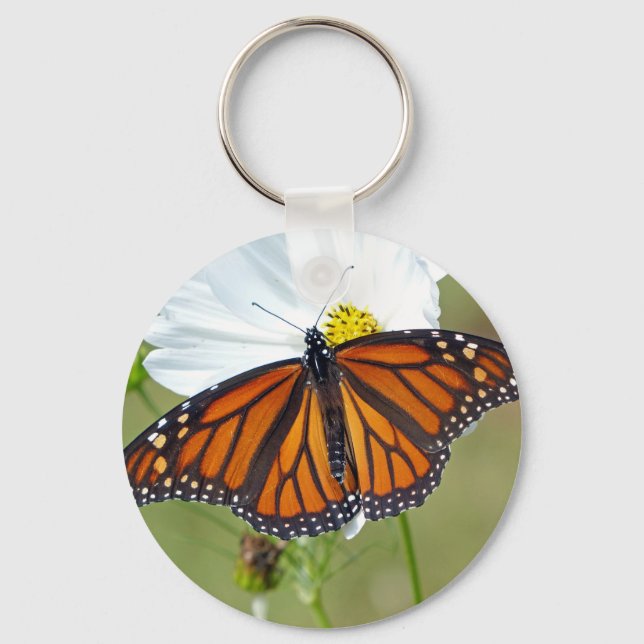 Monarch on Cosmos Key Ring (Front)