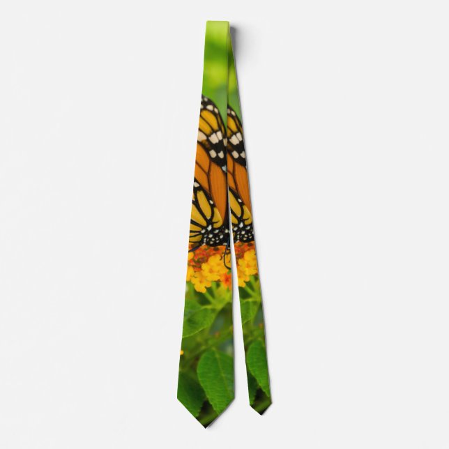Monarch On Lantana Neck Tie (Front)