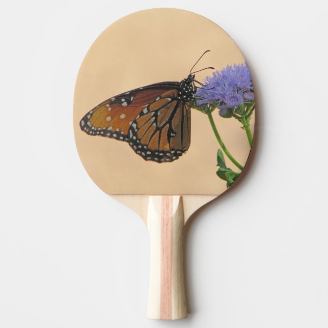 Monarch on Purple Flower Nature Photo Butterfly Ping Pong Paddle (Front)
