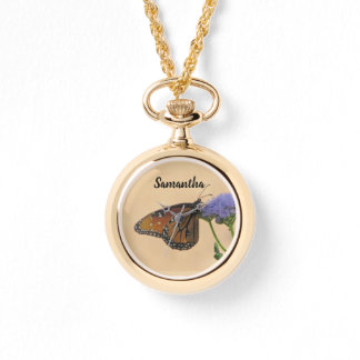 Monarch on Purple Flower Nature Photo Butterfly Watch