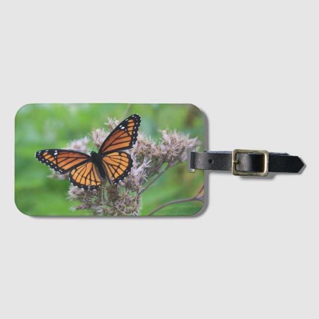 Monarch on Thistle Luggage Tag (Front Horizontal)