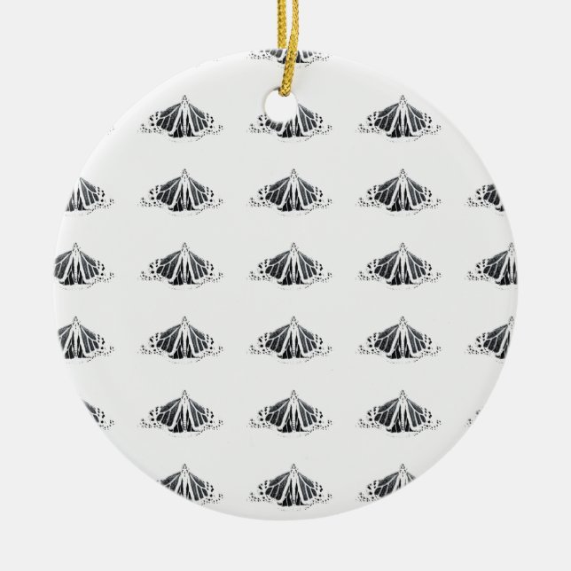 Monarch outline  all around ceramic tree decoration (Front)