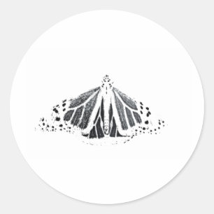 Monarch outline classic round sticker