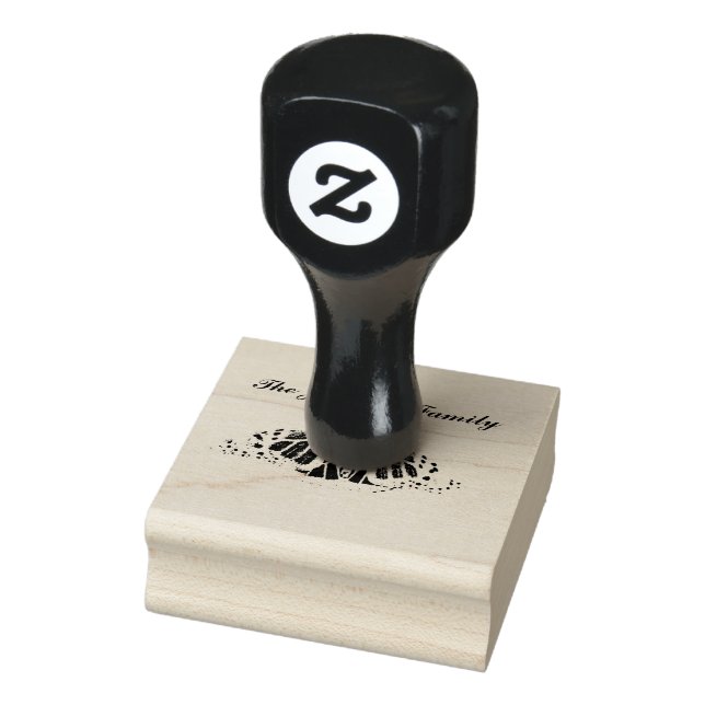 Monarch outline rubber stamp (Stamp)