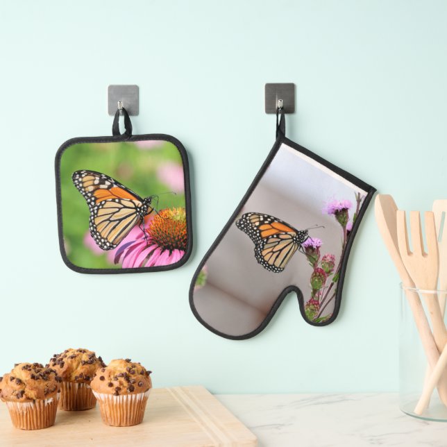Monarch  oven mitt & pot holder set (Insitu(Hanging))