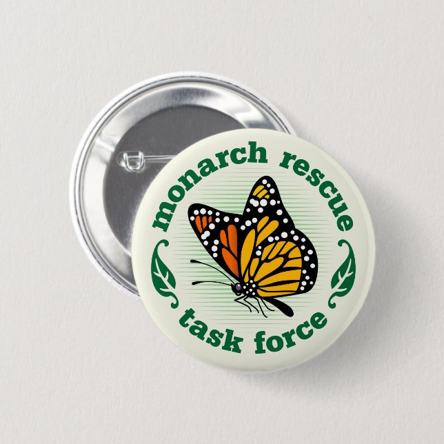 Monarch Rescue Task Force 6 Cm Round Badge (Front & Back)