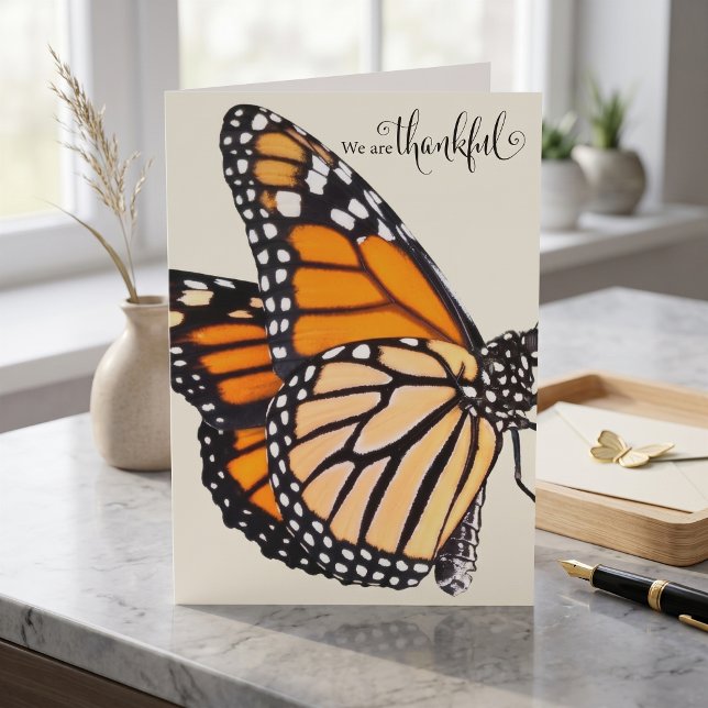 Monarch Thank You Folded Note Card (The perfect little card for big thanks.)