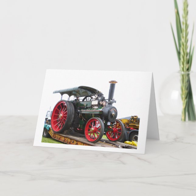 Monarch traction engine holiday card (Front)