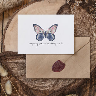 Monarch Vintage Watercolor Butterfly  Postcard