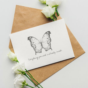 Monarch Vintage Watercolor Butterfly Postcard