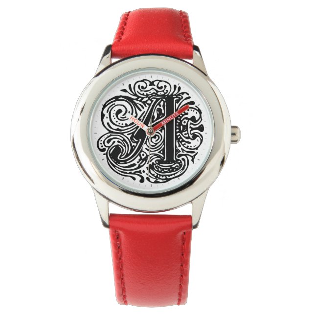 Monarchia Black Letter "A" Watch (Front)