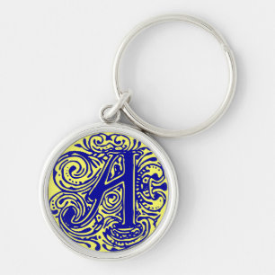 Monarchia Blue "A" Key Ring