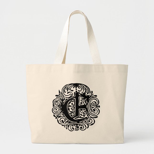 Monarchia "E" Large Tote Bag (Front)