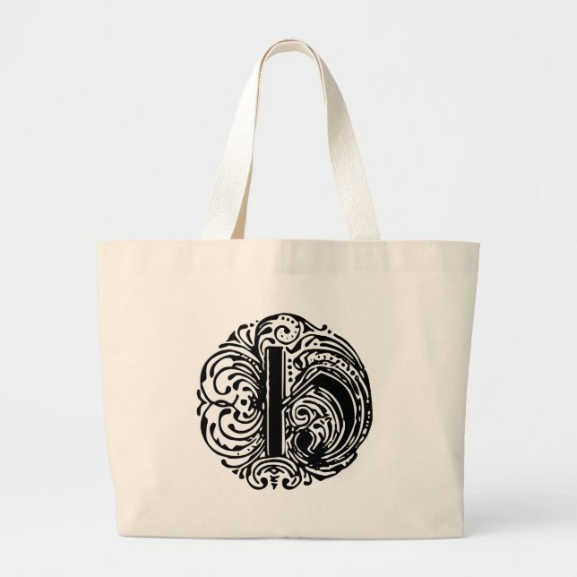 Monarchia Letter "H" Large Tote Bag (Front)