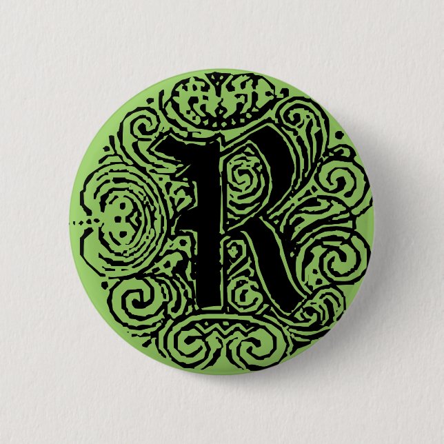 Monarchia "R" 6 Cm Round Badge (Front)