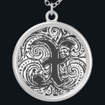 Monarchia "X" Monogram Pendant Necklace<br><div class="desc">Fancy Letter Monogram font called Monarchia. A Victorian vintage style text. Customise this with your artwork or text. Transfer this design to any product.</div>