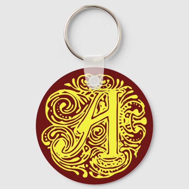 Monarchia Yellow "A" Key Ring (Front)