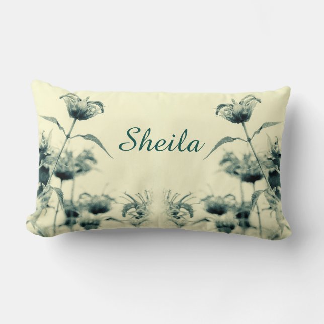 Monarda or Bee Balm Lumbar Cushion (Front)
