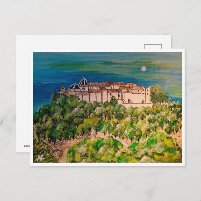 Monasterio de San Miguel Painting by Alfred Fox Postcard (Front/Back)