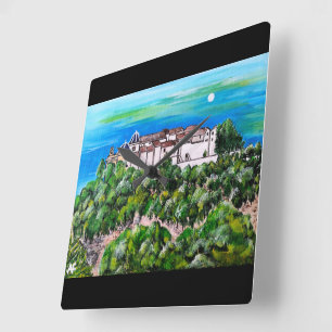 Monasterio de San Miguel Painting by Alfred Fox Square Wall Clock