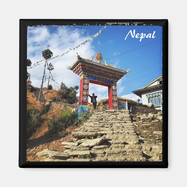 Monastery, village in Karikola - Nepal Magnet (Front)