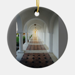 Monastic tranquillity ceramic tree decoration