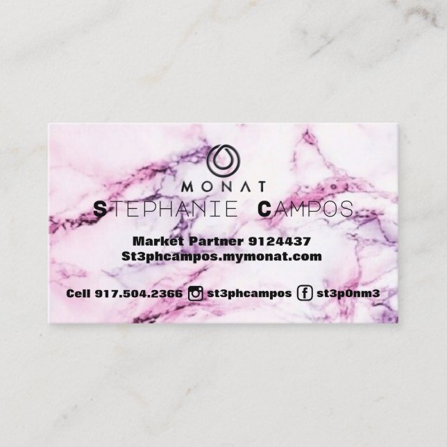 MONAT BUSINESS CARD (Front)