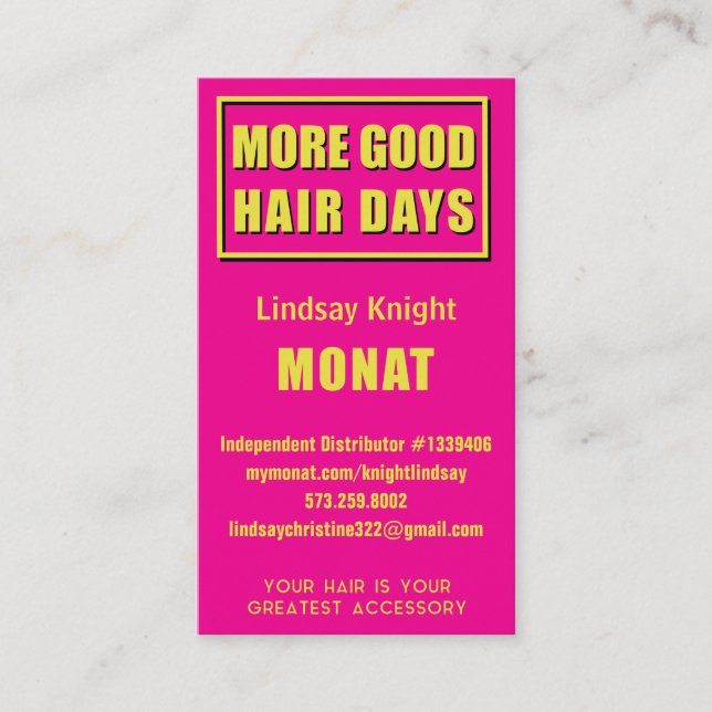 Monat Business Cards (Front)