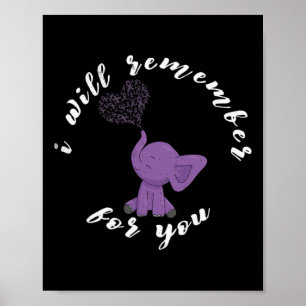 Monat I End Purple Bow Elephant 1  Poster
