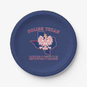 Monaville Polish Texan Paper Plate