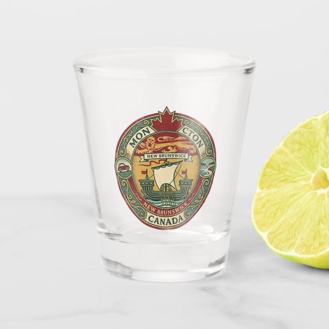 Moncton, New Brunswick Shot Glass (Front)