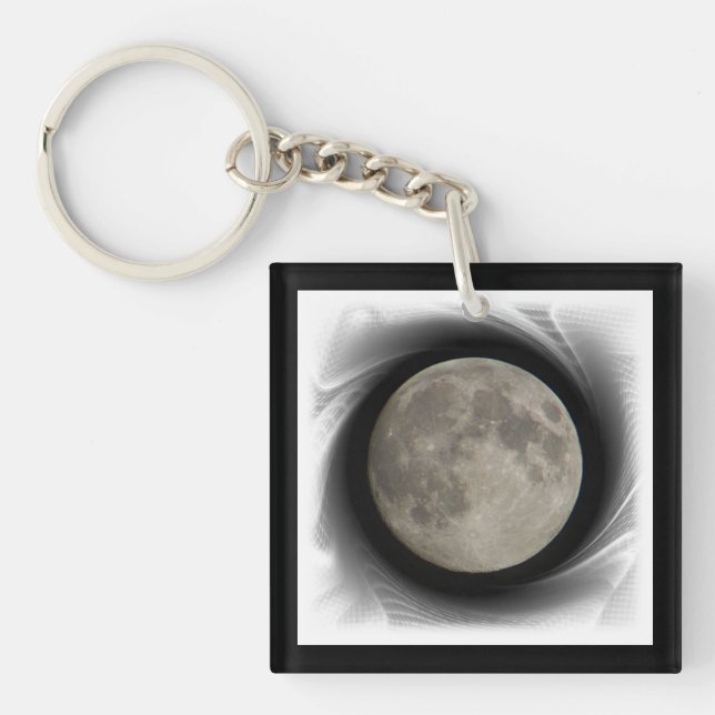 Mond, Lune, Luna, Glina, Moon Schlüsselanhänger Key Ring (Front)