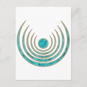 Mond Zauber "Blue Moon", Luna Amulett Postcard