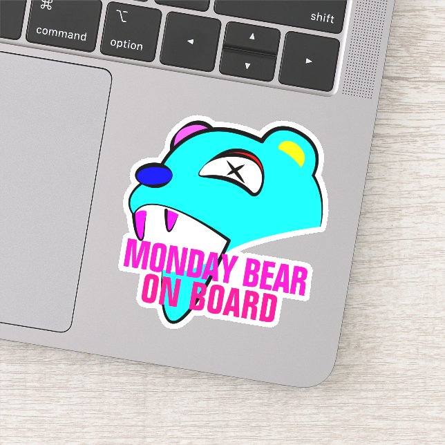 Monday Bear on Board Bumper (Detail)