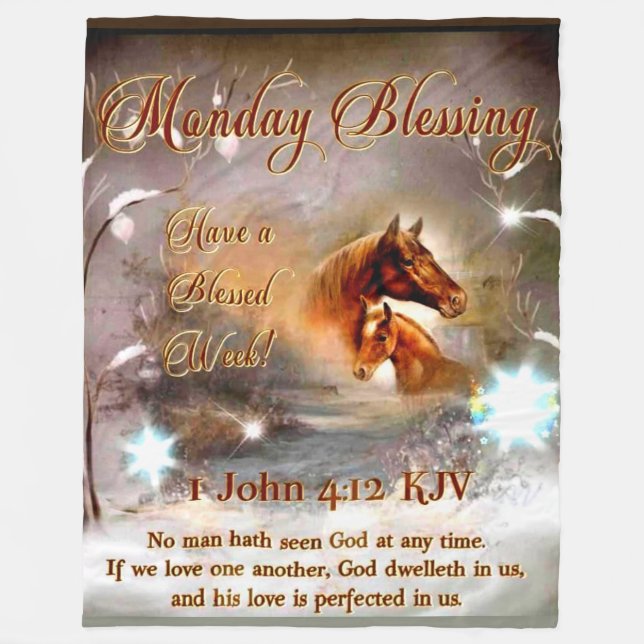 MONDAY BLESSING FLEECE BLANKET (Front)