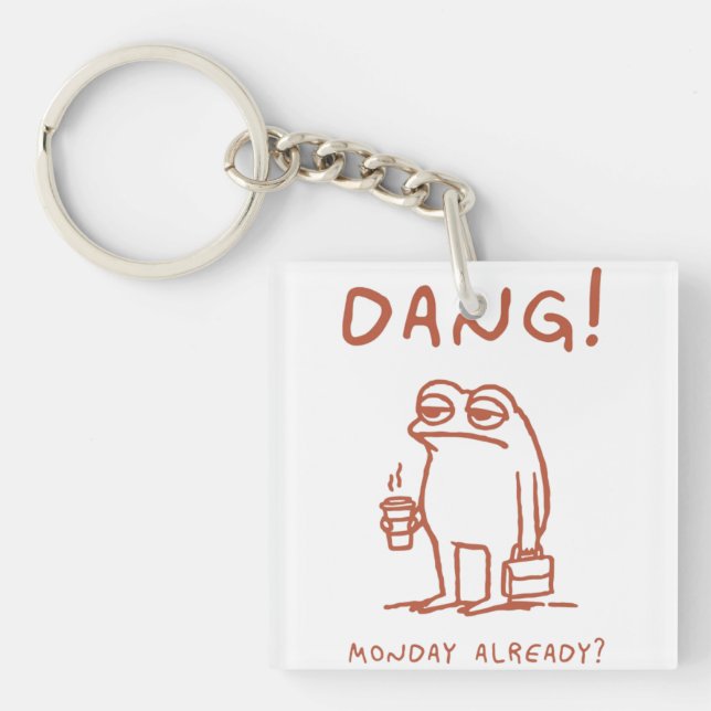 Monday Blues Frog Key Ring (Front)